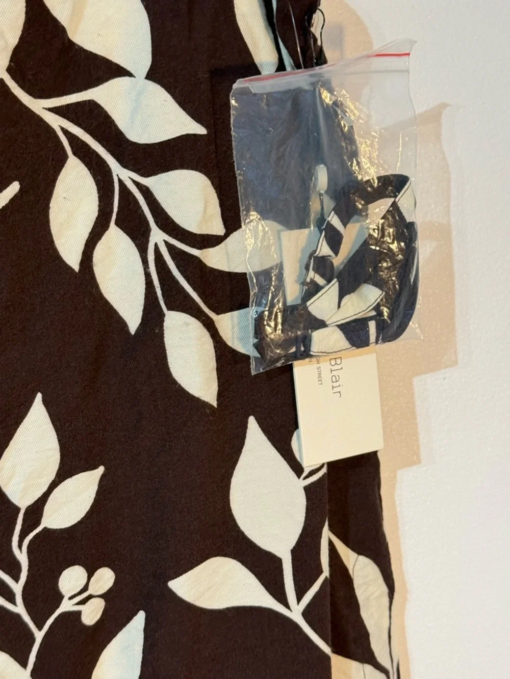 Haver + Blair London 3 In 1 Brown Floral tropical Skirt Mini Dress & Top Sz S - Picture 4 of 4